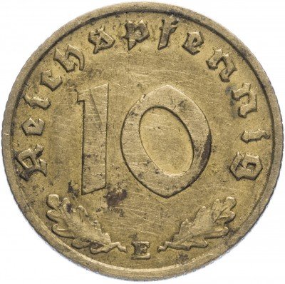купить Фашистская Германия (Третий Рейх) 10 рейх пфеннигов 1938 "Е"