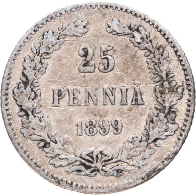 купить 25 пенни 1899 L, монета для Финляндии