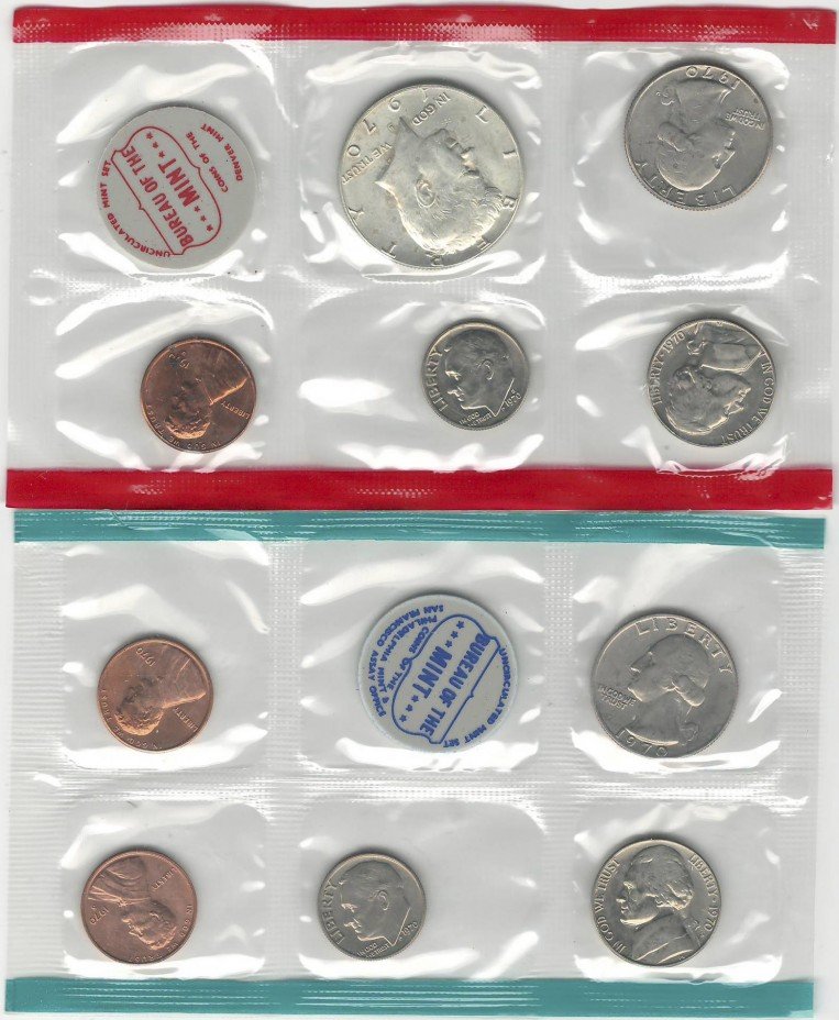 купить США набор монет 1970 P+D (10 монет)