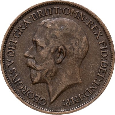 купить Великобритания 1/2 пенни (penny) 1918