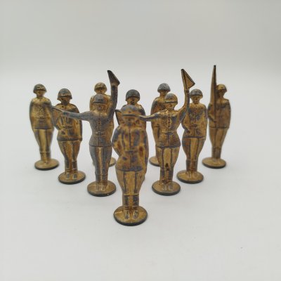 купить Набор оловянных солдатиков "Солдатики", олово, крашение, Московский завод игрушек «Прогресс», СССР, 1966-1991 гг.