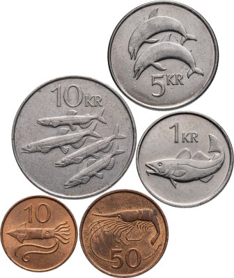 купить Исландия - набор монет (5 шт) 1981-2011 Фауна