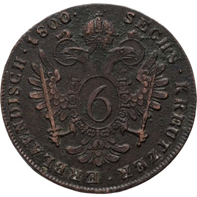 купить Австрия 6 крейцеров 1800