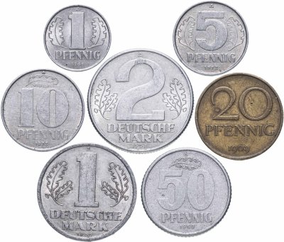купить Германия (ГДР), набор из 7 монет 1956-1973 годов