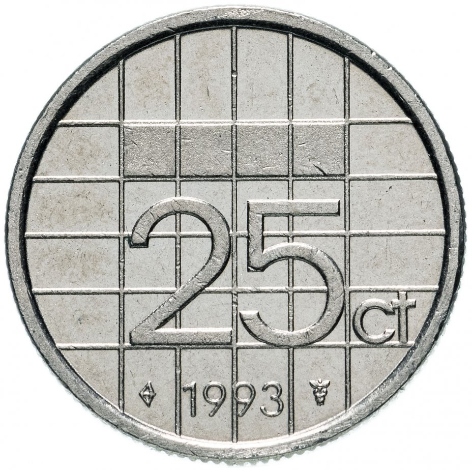 купить Нидерланды 25 центов (cents) 1982-2001