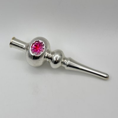 купить Игрушка елочная "Пика" (навершие/наконечник на елку), стекло, роспись, СССР, 1960-1980 гг.