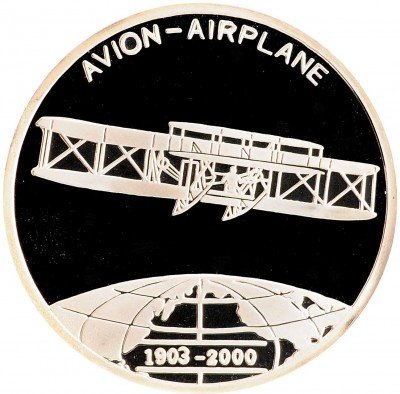 Купить Бенин 1000 франков 2000 "Аэроплан"