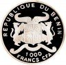 Купить Бенин 1000 франков 2000 "Аэроплан"