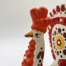 Купить Игрушка дымковская "Индюк", глина, роспись, сусальное золото, Дымковская игрушка, СССР, 1980-1990 гг.