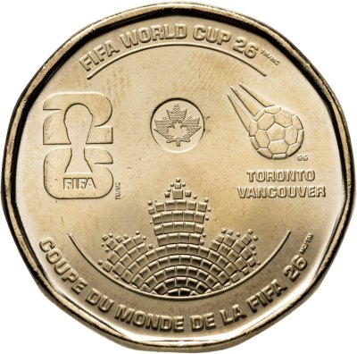 купить Канада 1 доллар 2026 "Чемпионат мира по футболу 2026 года"