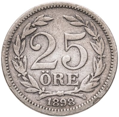 купить Швеция 25 эре (ore) 1898