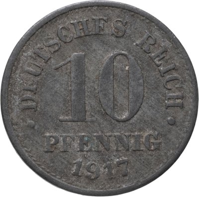 купить Германия 10 пфеннигов (pfennig) 1917