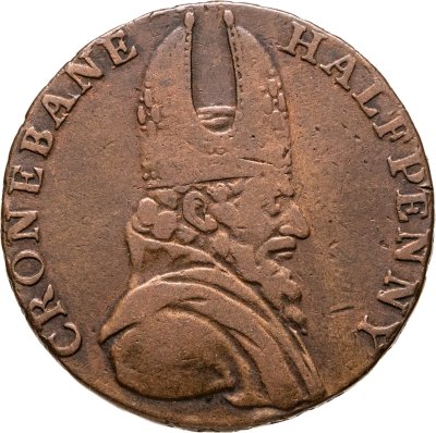 купить Великобритания 1/2 пенни 1789 токен Ирландия, епископ Блейз