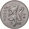 Купить Норвегия 5 крон 1997 "350 лет Норвежской почтовой службе"