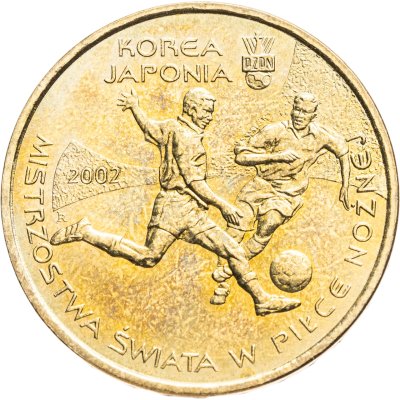 купить Польша 2 злотых (zlote) 2002 "Чемпионат мира по футболу 2002, Корея / Япония"