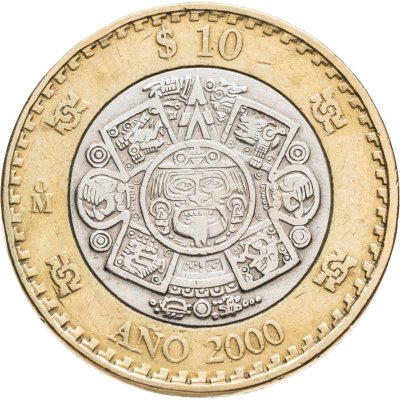 купить Мексика 10 песо (pesos) 2000 Смена тысячелетия - 2000 год
