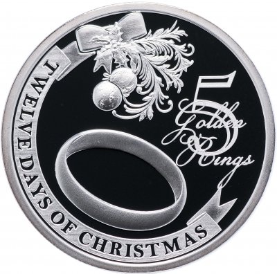 купить Остров Ниуэ 2 доллара 2009 "12 дней рождества: день 5-й, золотые кольца"