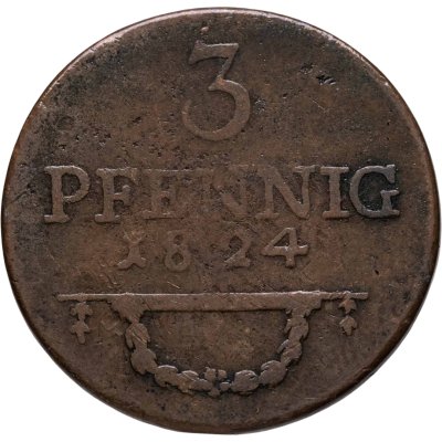 купить Германия, Саксен-Кобург-Заальфельд 3 пфеннига 1824