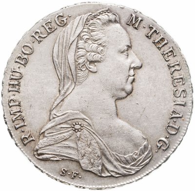 Купить Австрия 1 талер (thaler) 1780  талер Марии Терезии рестрайк (новодел)