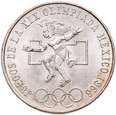 Купить Мексика 25 песо (pesos) 1968  Летние Олимпийские игры 1968, Мехико