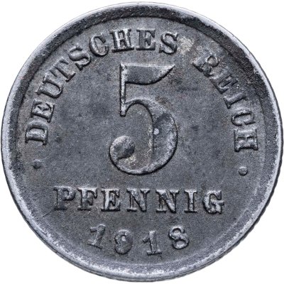 купить Германия 5 пфеннигов (pfennig) 1918 E знак монетного двора: "E" - Мульденхюттен