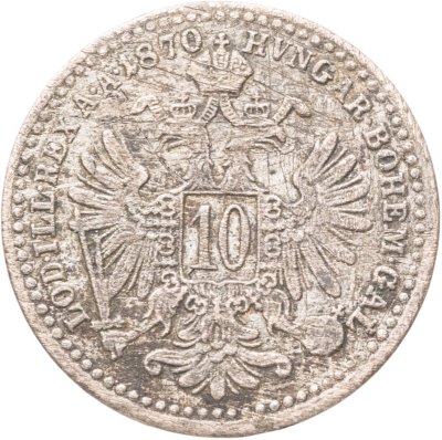 купить Австрия 10 крейцеров 1870
