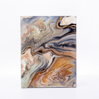 купить Картина «Мраморный срез. Абстракция», авторская работа в технике Fluid Art, холст, акрил, художник Анна Лукьянова, Россия, 2021 г., холст на MDF, акрил, Российская Федерация, 2021 г.