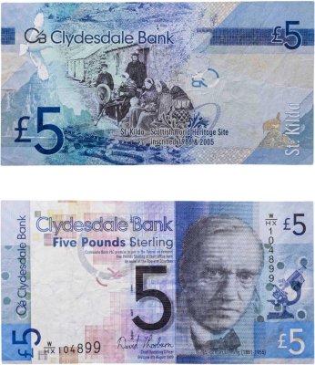 купить Шотландия 5 фунтов 2009