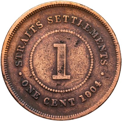 купить Стрейтс Сетлментс 1 цент (cent) 1904