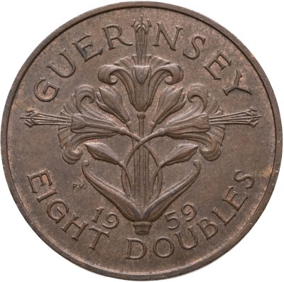 купить Гернси 8 дублей (doubles) 1959