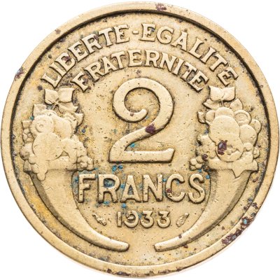 купить Франция 2 франка (francs) 1933