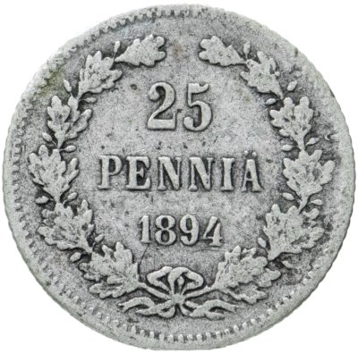 Купить 25 пенни (pennia) 1894 L