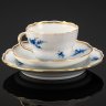 Купить Трио чайное с декором в виде синих цветов, фарфор, роспись, золочение, Meissen (Мейсенский фарфор), Германия, 1950-1980 гг.