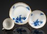Купить Трио чайное с декором в виде синих цветов, фарфор, роспись, золочение, Meissen (Мейсенский фарфор), Германия, 1950-1980 гг.