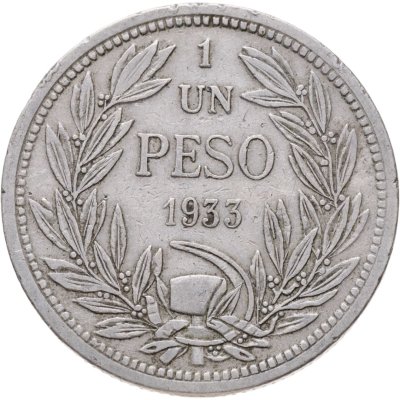 купить Чили 1 песо (peso) 1933