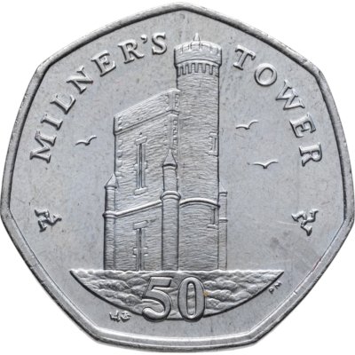 купить Остров Мэн 50 пенсов (pence) 2009 отметка "AB" на реверсе