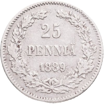 купить 25 пенни (pennia) 1889 L Российская Финляндия