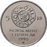 Купить Норвегия 5 крон 1995 "1000 лет чеканке монет Норвегии"