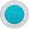 Купить Австрия 25 евро (euro) 2007  100 лет Австрийской авиации, в футляре с сертификатом.