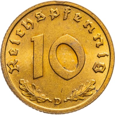 купить Германия (Третий рейх) 10 рейхспфеннигов (reichspfennig) 1938