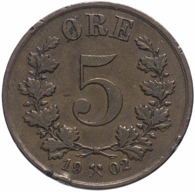 Купить Норвегия 5 эре 1902