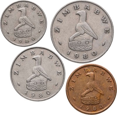 купить Зимбабве набор из 4 монет 1980-1988