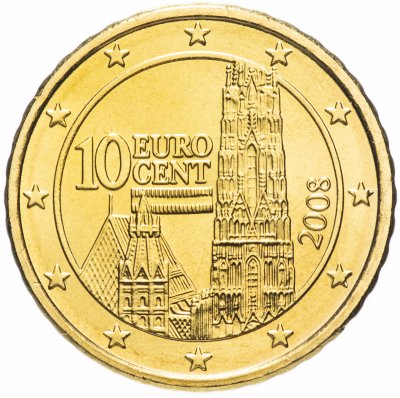купить Австрия 10 евро центов 2008