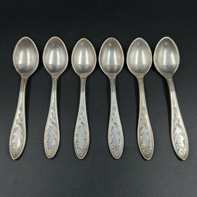 купить Набор из шести кофейных ложек "Пламя", мНЦ (медь-никель-цинк), Кольчугинский завод цветных металлов, СССР, 1960-1980 гг.