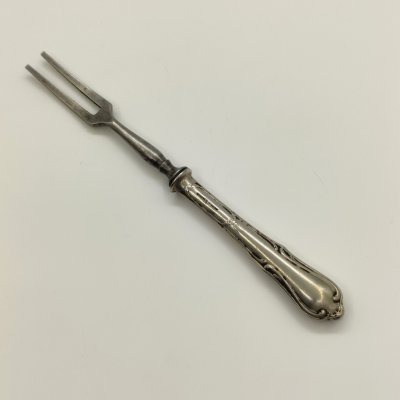 купить Вилка для мяса с двумя зубцами, металл, серебрение, Arthur Krupp, Berndorf (Берндорфская фабрика металлических изделий), Австрия, 1891-1927 гг.