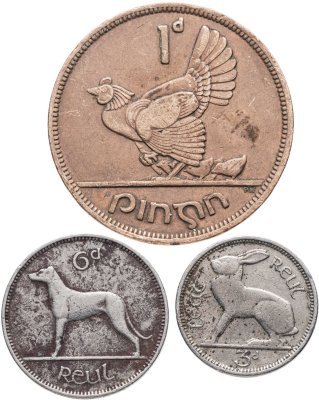 купить Ирландия набор монет для обращения (1, 3 и 6 пенсов) 1942