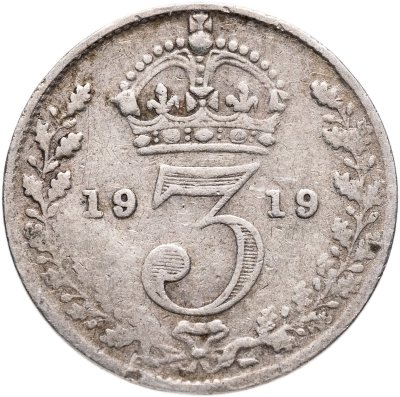 купить Великобритания 3 пенса (pence) 1919 Георг V