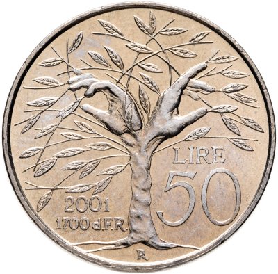 купить Сан-Марино 50 лир (lire) 2001