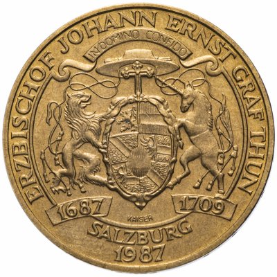 купить Австрия 20 шиллингов (shillings) 1987 "300 лет со дня рождения Зальцбургского Архиепископа графа Туна"