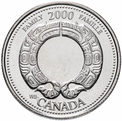 купить Канада 25 центов (квотер, quarter dollar) 2000 "Миллениум - Семья"